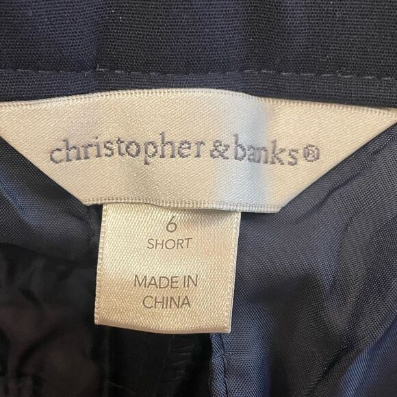 NWT Christopher & Banks Shaped fit Mid-rise Trouser Pants size 6 Short - Picture 5 of 5
